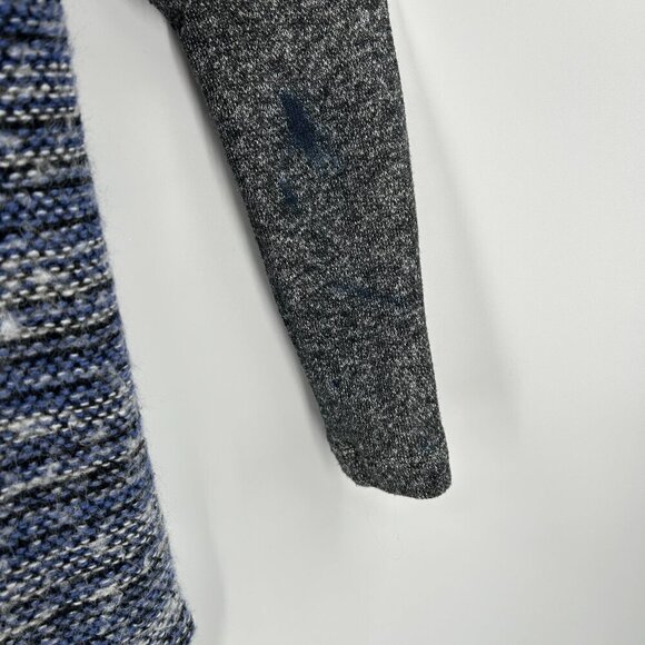 LUCKY BRAND *Flawed* Blue Gray Knit Wool Blend Open Cardigan Sweater Size Medium - Picture 9 of 9